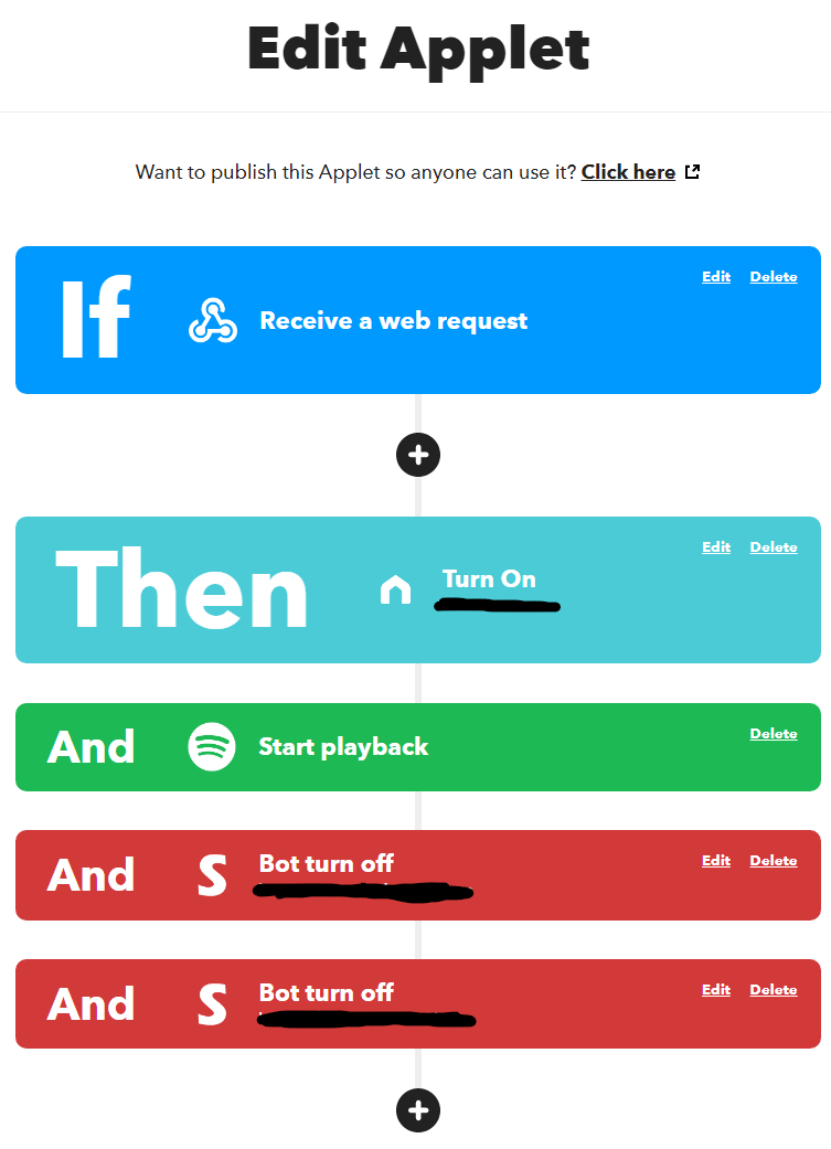 IFTTT HubSpot Disco Lights Applet